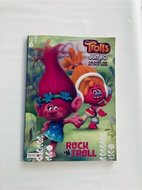 02- Trolls Jumbo Activity Book - Pink & Orange Characters